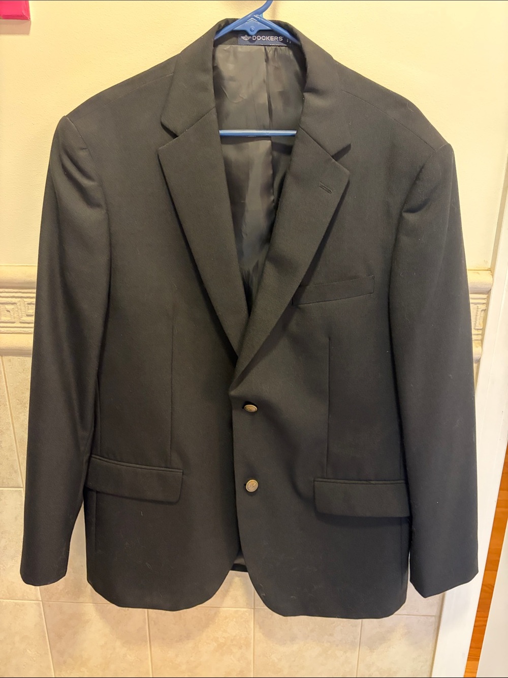 Dockers Men’s Black Single-Breasted Sport Coat